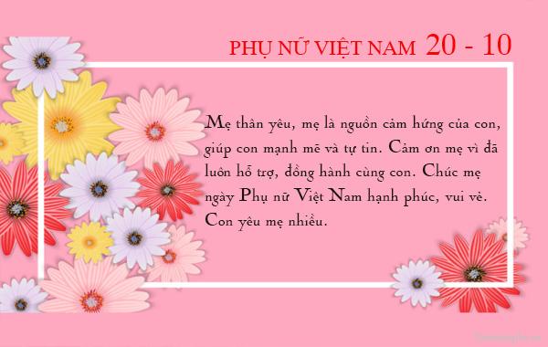CHÀO MỪNG THÁNG 10 NGÀY CỦA MẸ